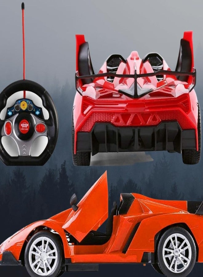 VRION® Remote Control Racing car Rechargeable Remote Control car Multi Color - Pack -1 Door openable car (RED) - Image 1